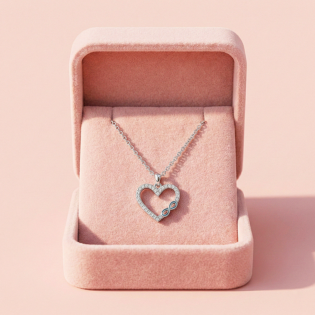 Infinity Heart Necklace | 925 Sterling Silver | Cubic Zirconia | Prm2033