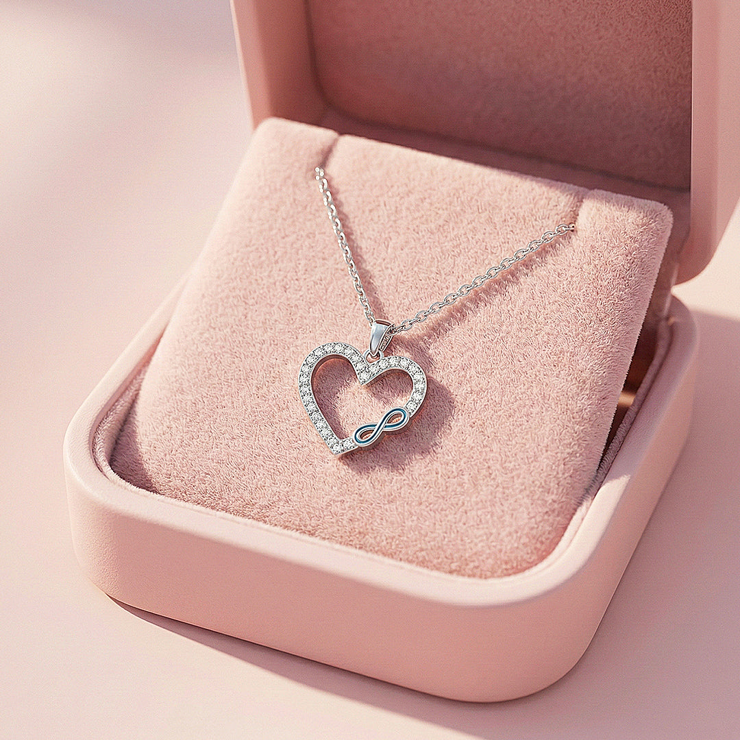 Infinity Heart Necklace | 925 Sterling Silver | Cubic Zirconia | Prm2033