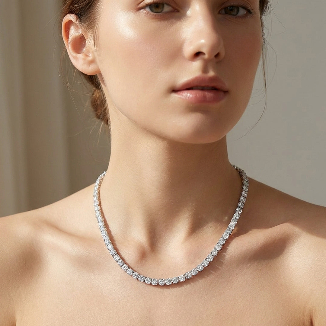 Tennis Necklace | Genuine Moissanite | PRM2036