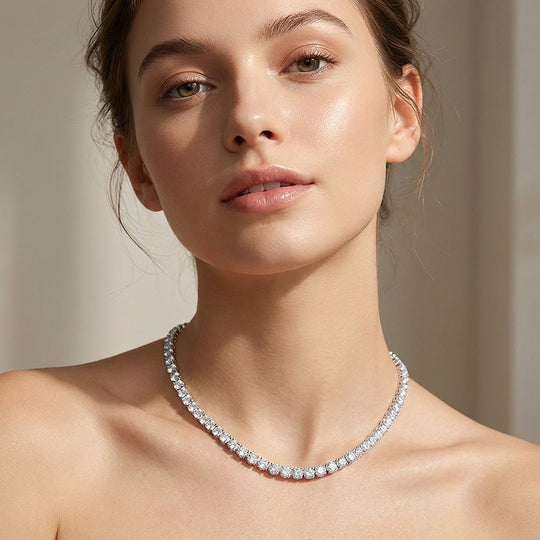 Tennis Necklace | Genuine Moissanite | PRM2036