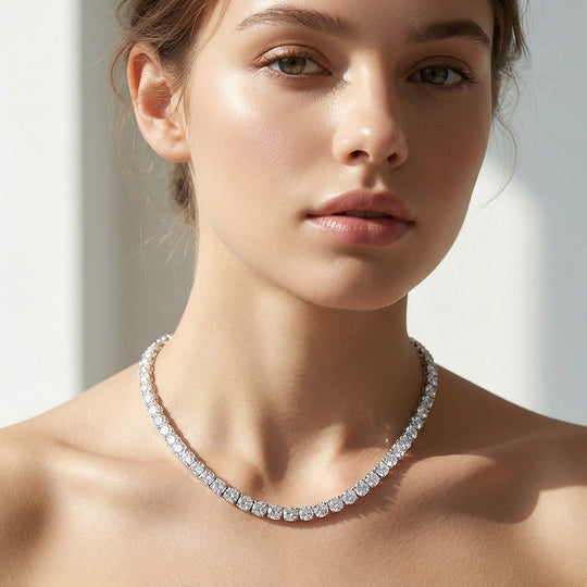 Tennis Necklace | Genuine Moissanite | PRM2036