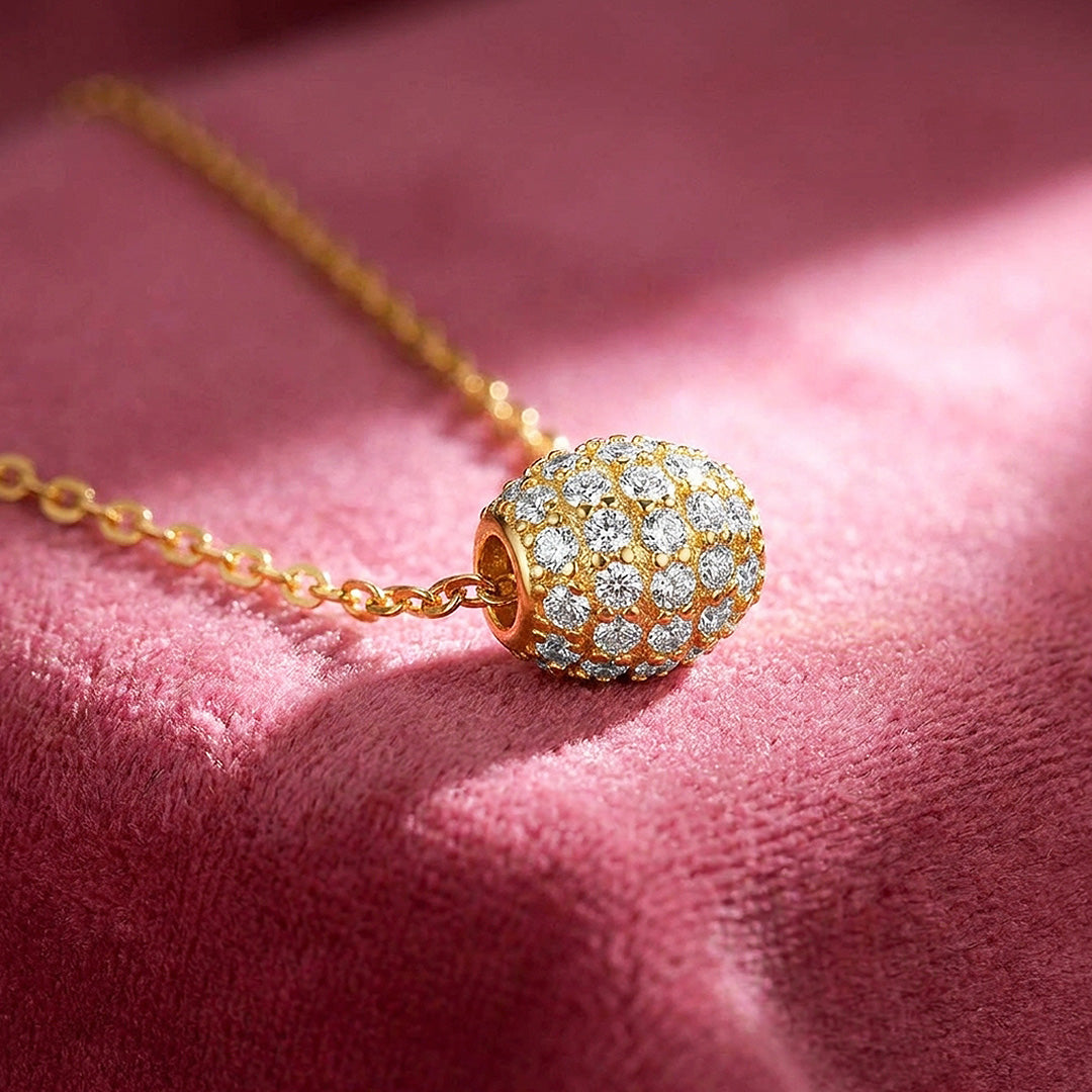 Pavé Cube Moissanite Necklace | PRM2064