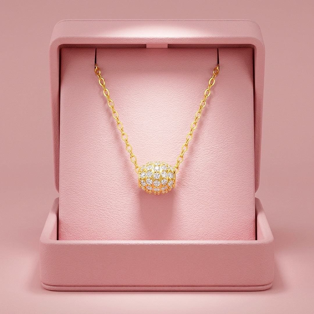Pavé Cube Moissanite Necklace | PRM2064