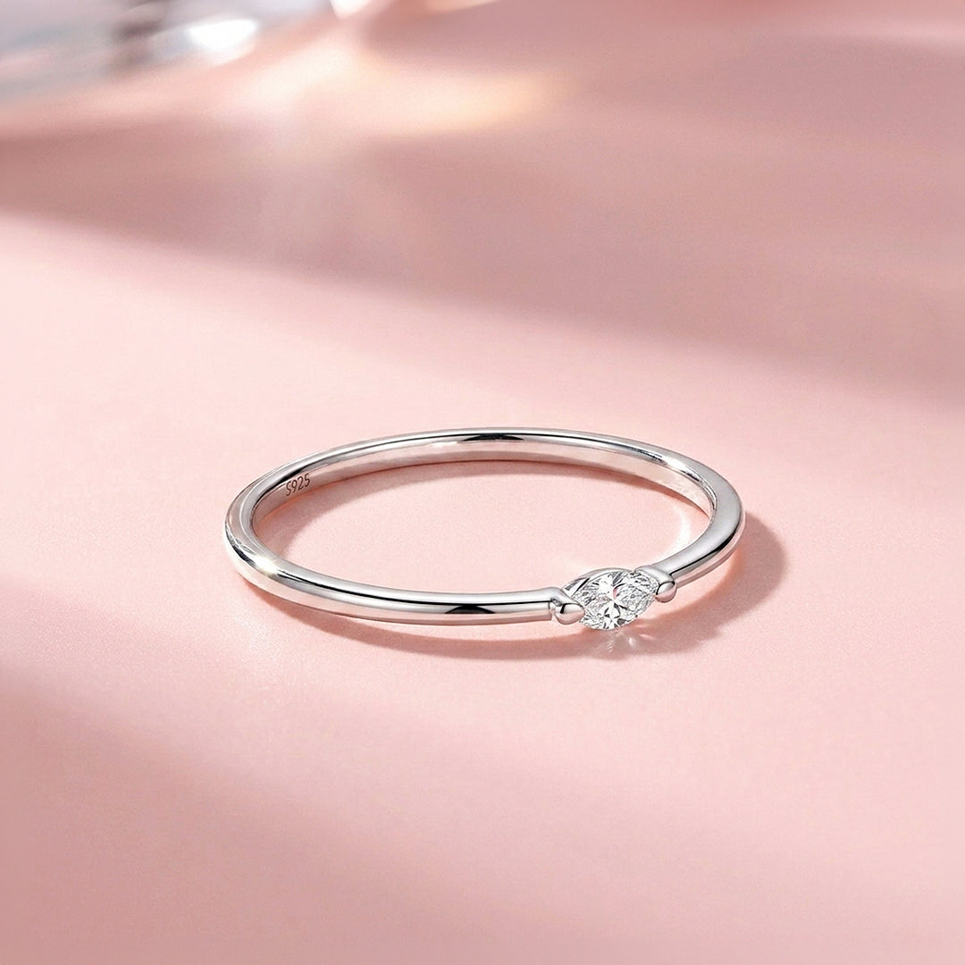 Marquise Solitaire Ring | Moissanite | 925 Sterling Silver | Prm5003