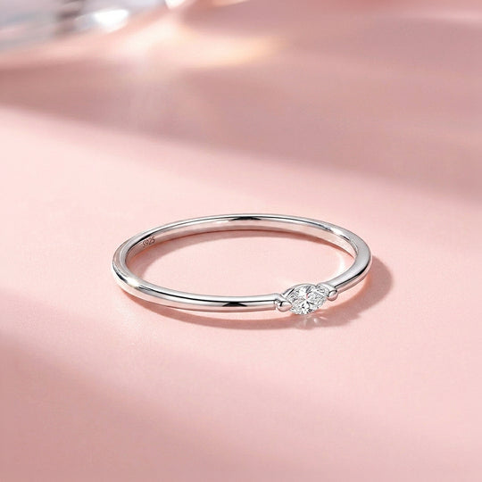 Marquise Solitaire Ring | Moissanite | 925 Sterling Silver | Prm5003