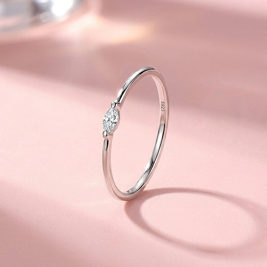 Marquise Solitaire Ring | Moissanite | 925 Sterling Silver | Prm5003