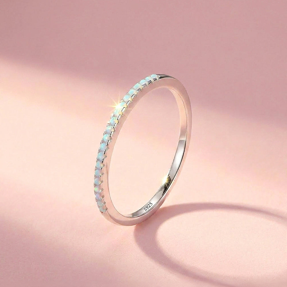 Opal Stackable Band Ring | 925 Sterling Silver | Prm5024