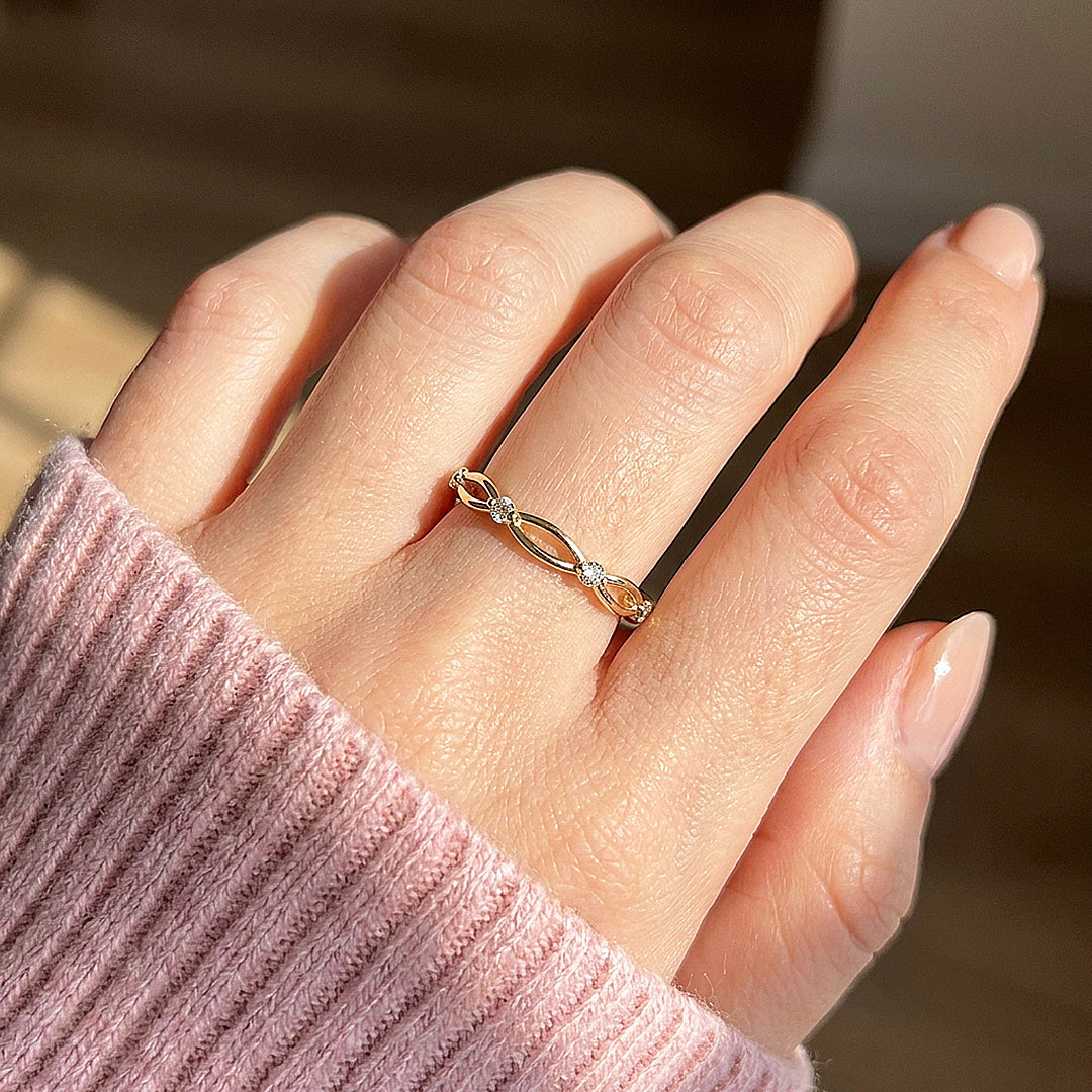 Open Marquise Moissanite Band Ring | 925 Sterling Silver | PRM5047