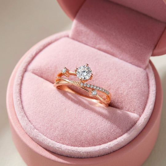 Vine Moissanite Rose Gold Ring | 925 Sterling Silver | PRM7114