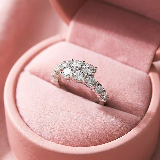 Multi-Stone Cluster Wave Ring | 925 Sterling Silver | PRM7120