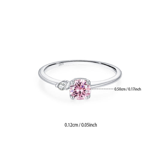 Prm7129: The Pink Blossom Solitaire Ring