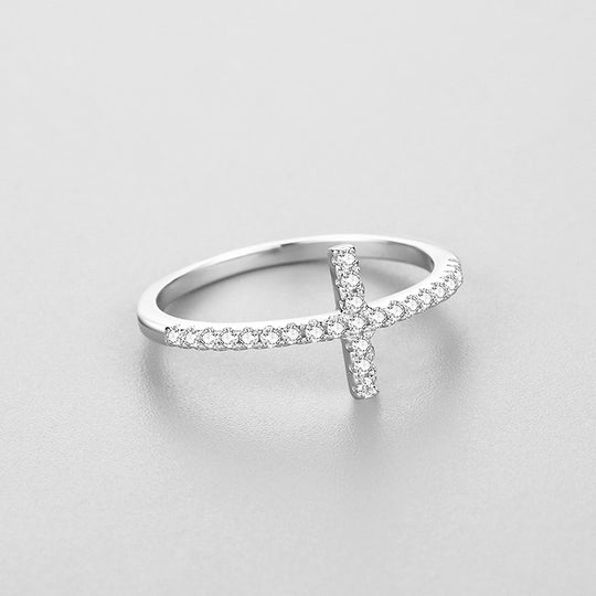 Prm7135: The Pavé Cross Statement Ring
