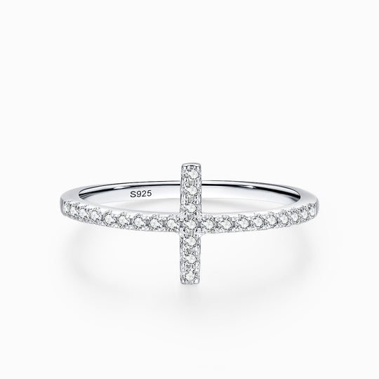 Prm7135: The Pavé Cross Statement Ring