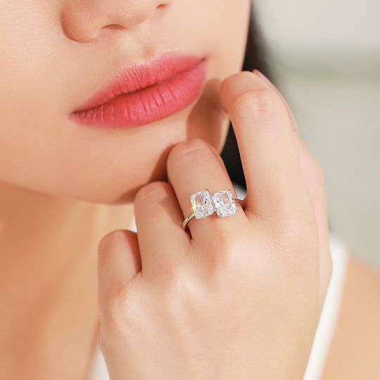 Prm7136: The Radiant Double Cushion Ring
