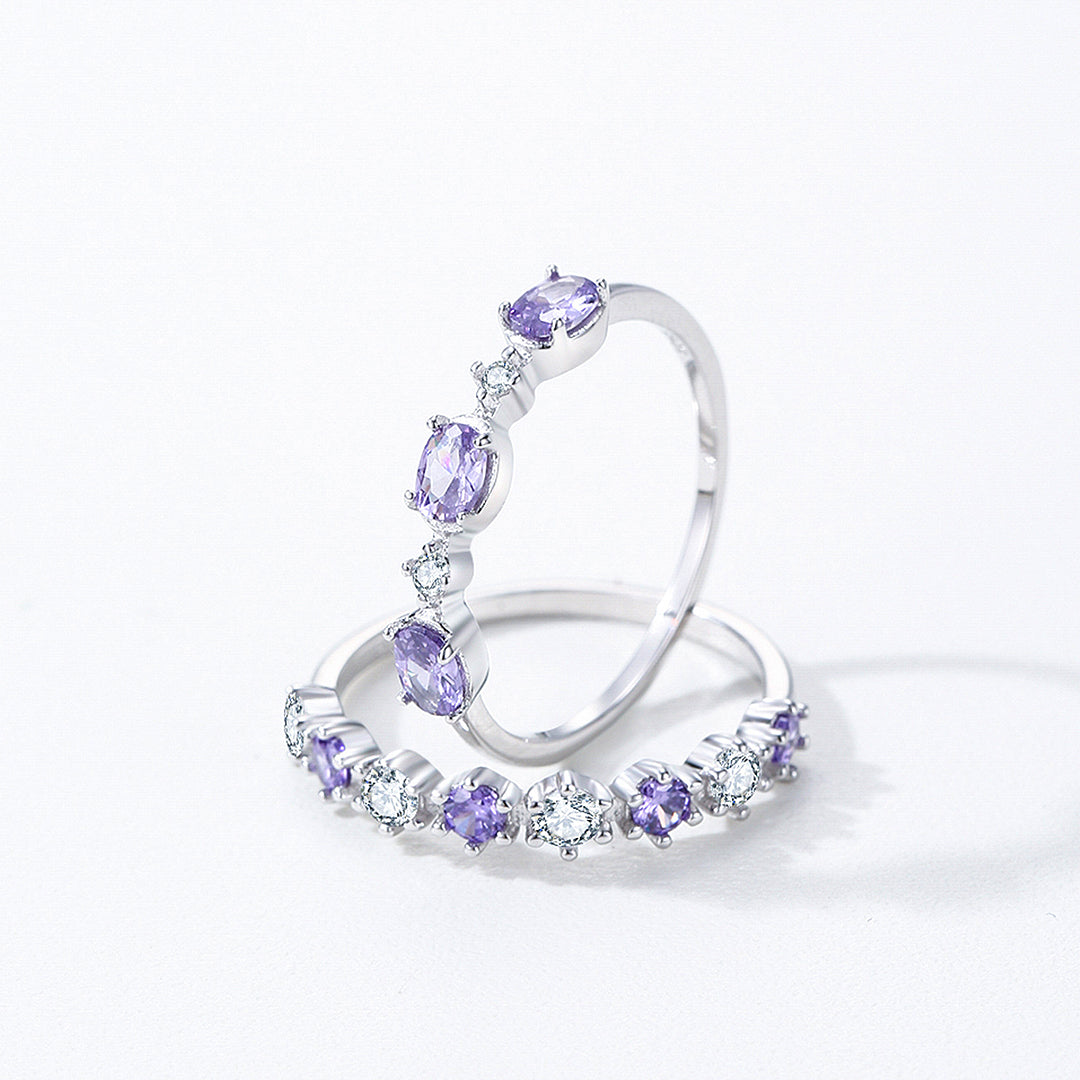 Prm7137: The Amethyst Starlight Eternity Ring