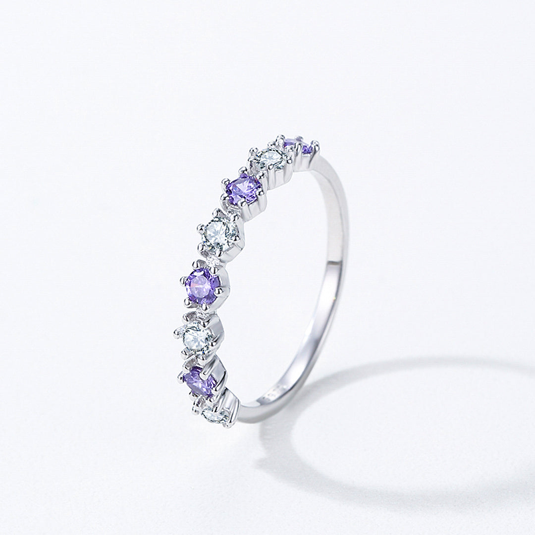 Prm7137: The Amethyst Starlight Eternity Ring
