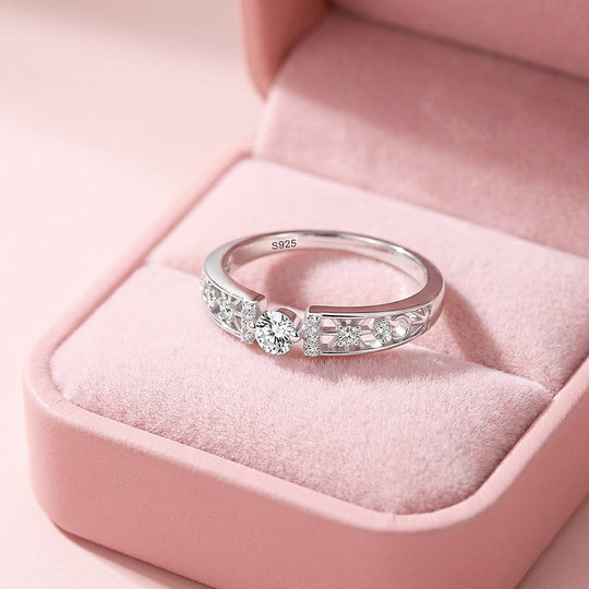 Celestial Star Moon Open Band Ring | 925 Sterling Silver | PRM7138