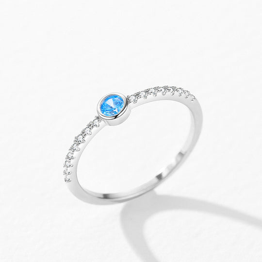 Prm7139: The Azure Solitaire Pavé Ring