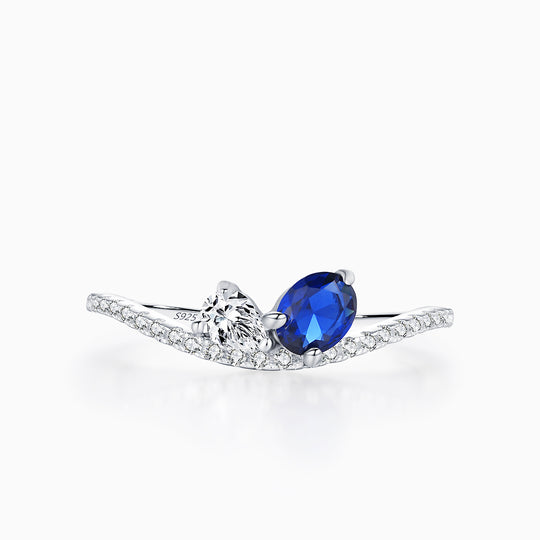 Prm7140: The Sapphire & Diamond Embrace Ring
