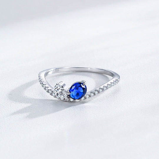 Prm7140: The Sapphire & Diamond Embrace Ring
