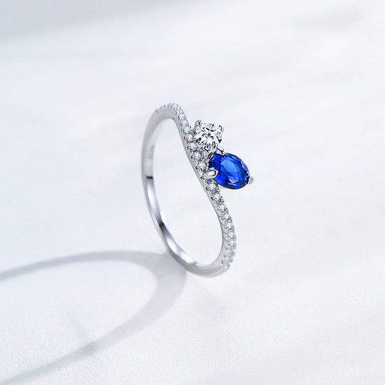 Prm7140: The Sapphire & Diamond Embrace Ring