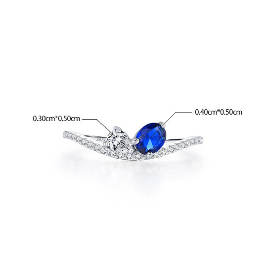 Prm7140: The Sapphire & Diamond Embrace Ring
