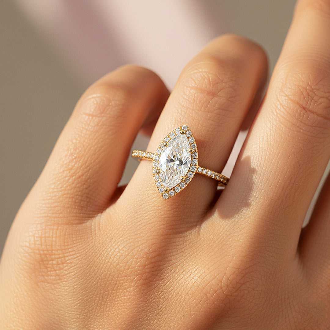 Prm7152 – The Aurelia Marquis Moissanite Ring