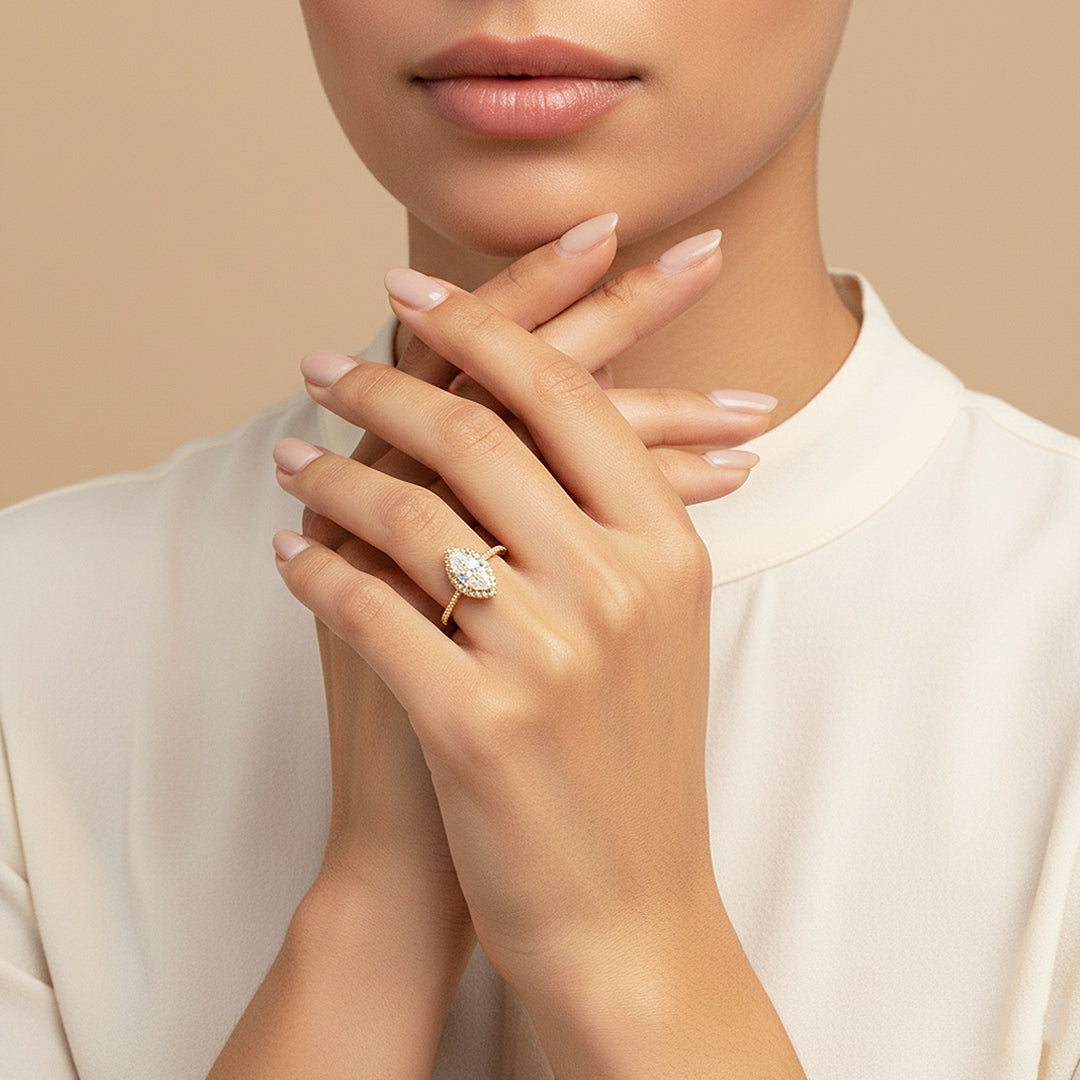 Prm7152 – The Aurelia Marquis Moissanite Ring