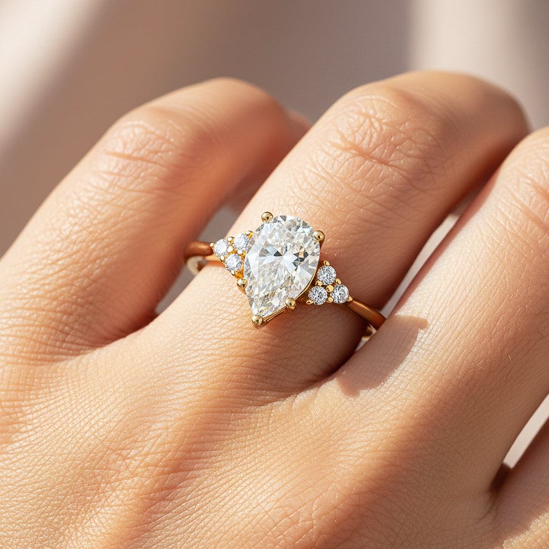 Prm7155 - Elysian Radiance Pear Ring – Premium Collection