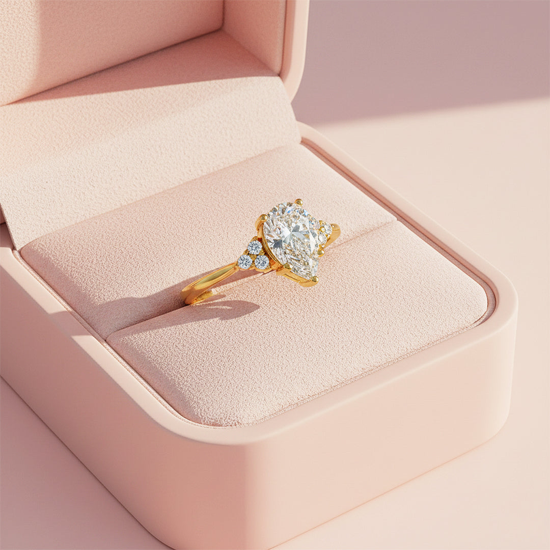 Prm7155 - Elysian Radiance Pear Ring – Premium Collection