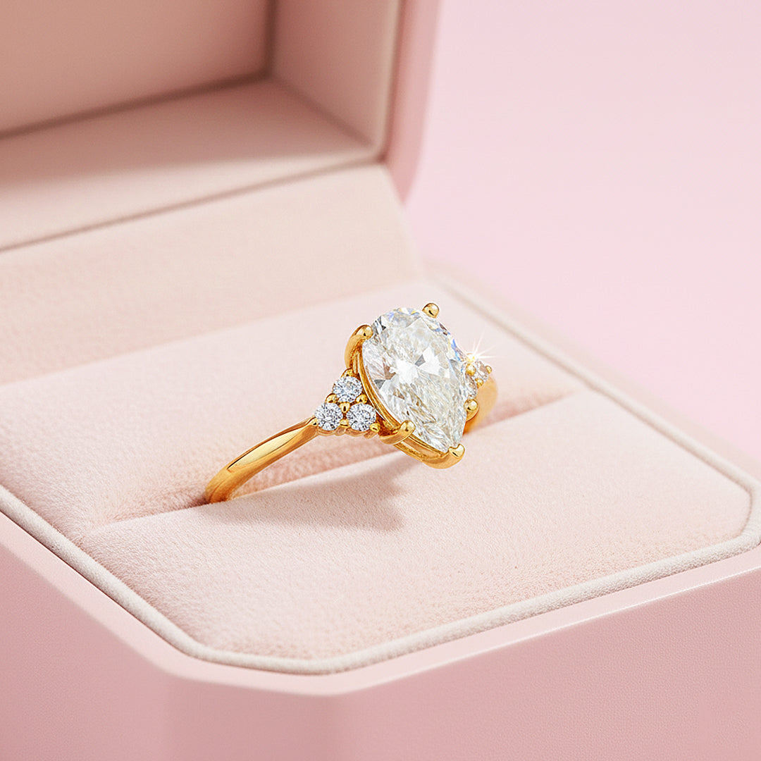 Prm7155 - Elysian Radiance Pear Ring – Premium Collection