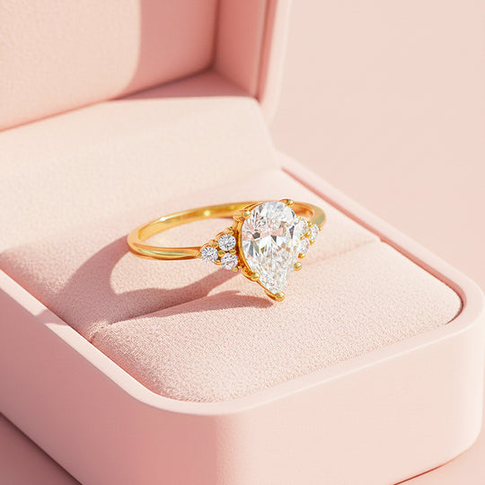 Prm7155 - Elysian Radiance Pear Ring – Premium Collection