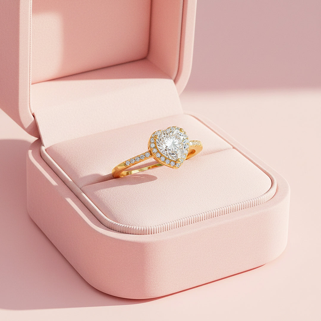 Prm7157 – Éternelle Cœur Halo Ring