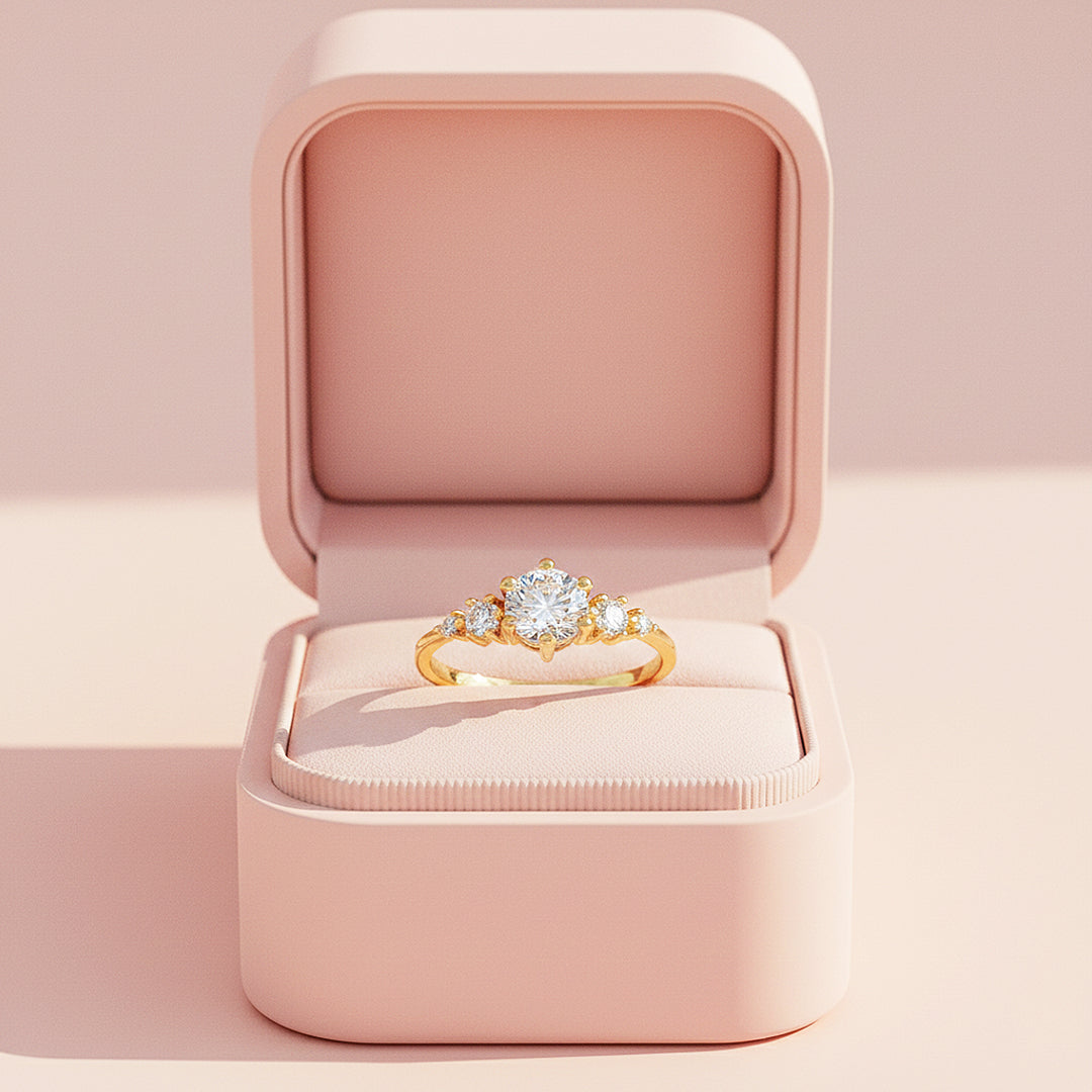 Prm7163: Aurelia Crown Moissanite Ring