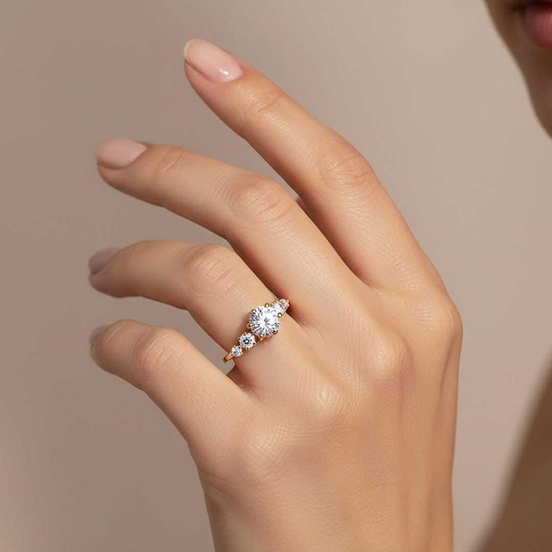 Prm7163: Aurelia Crown Moissanite Ring