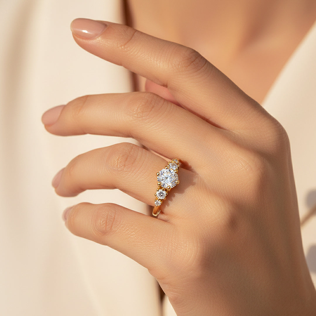 Prm7163: Aurelia Crown Moissanite Ring