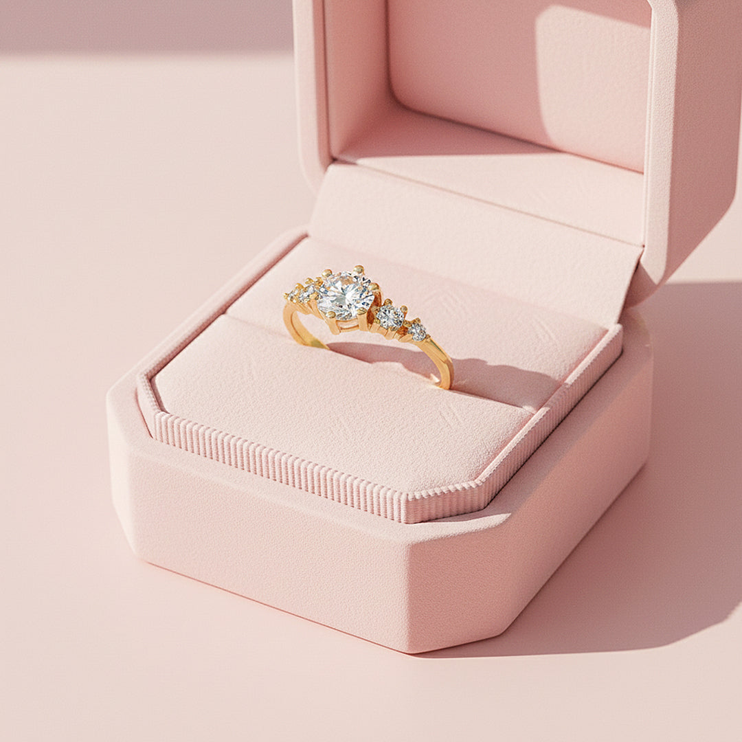 Prm7163: Aurelia Crown Moissanite Ring