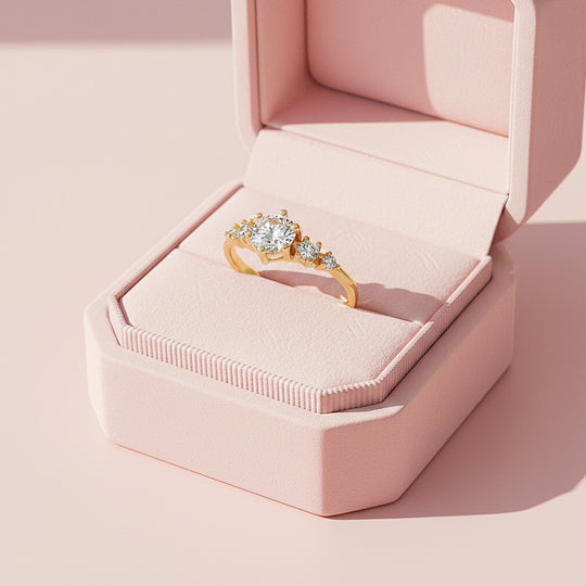 Prm7163: Aurelia Crown Moissanite Ring