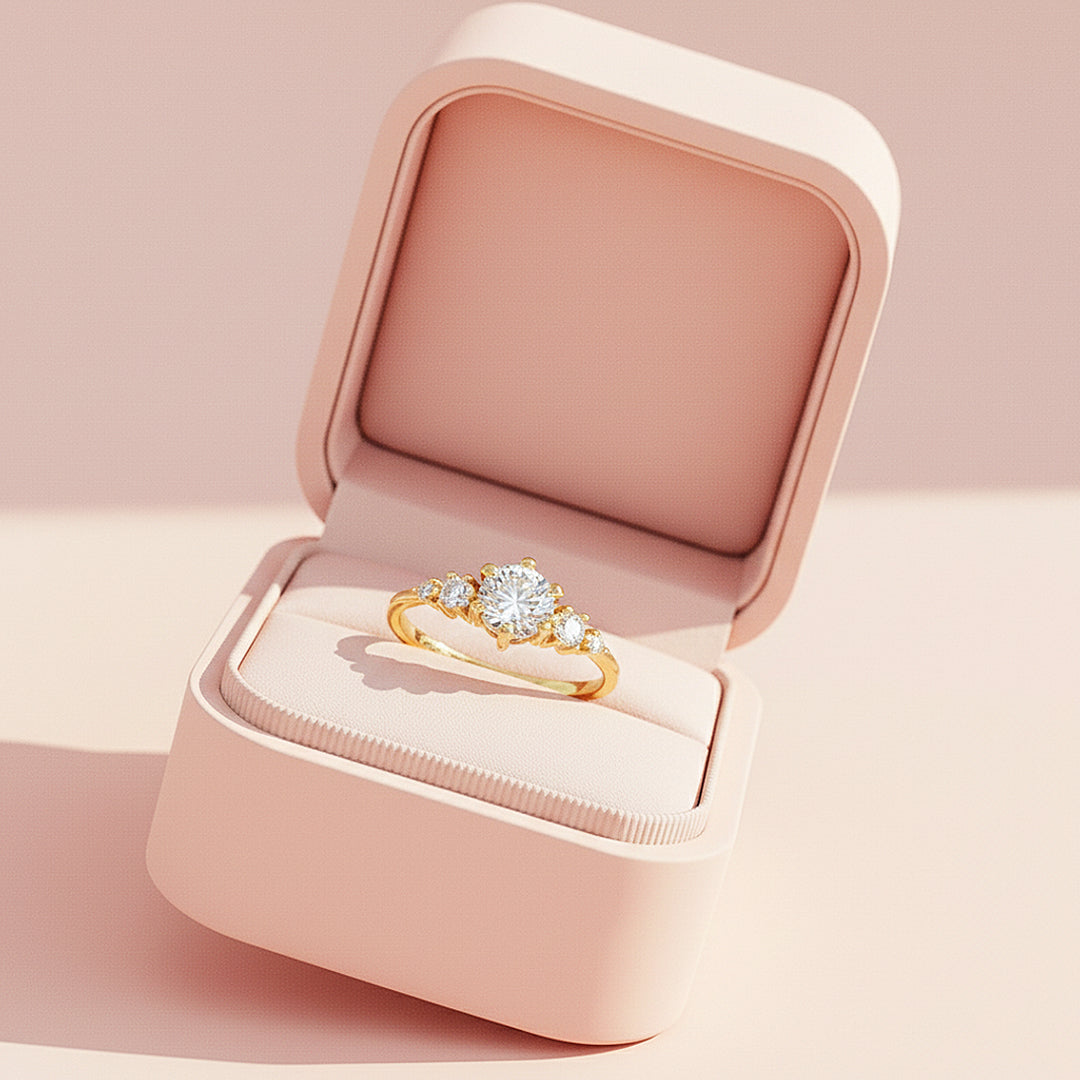 Prm7163: Aurelia Crown Moissanite Ring