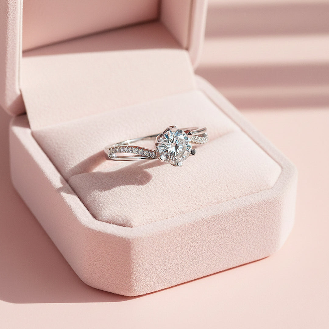 Prm7171: 👑 Princess Élan Solitaire Ring