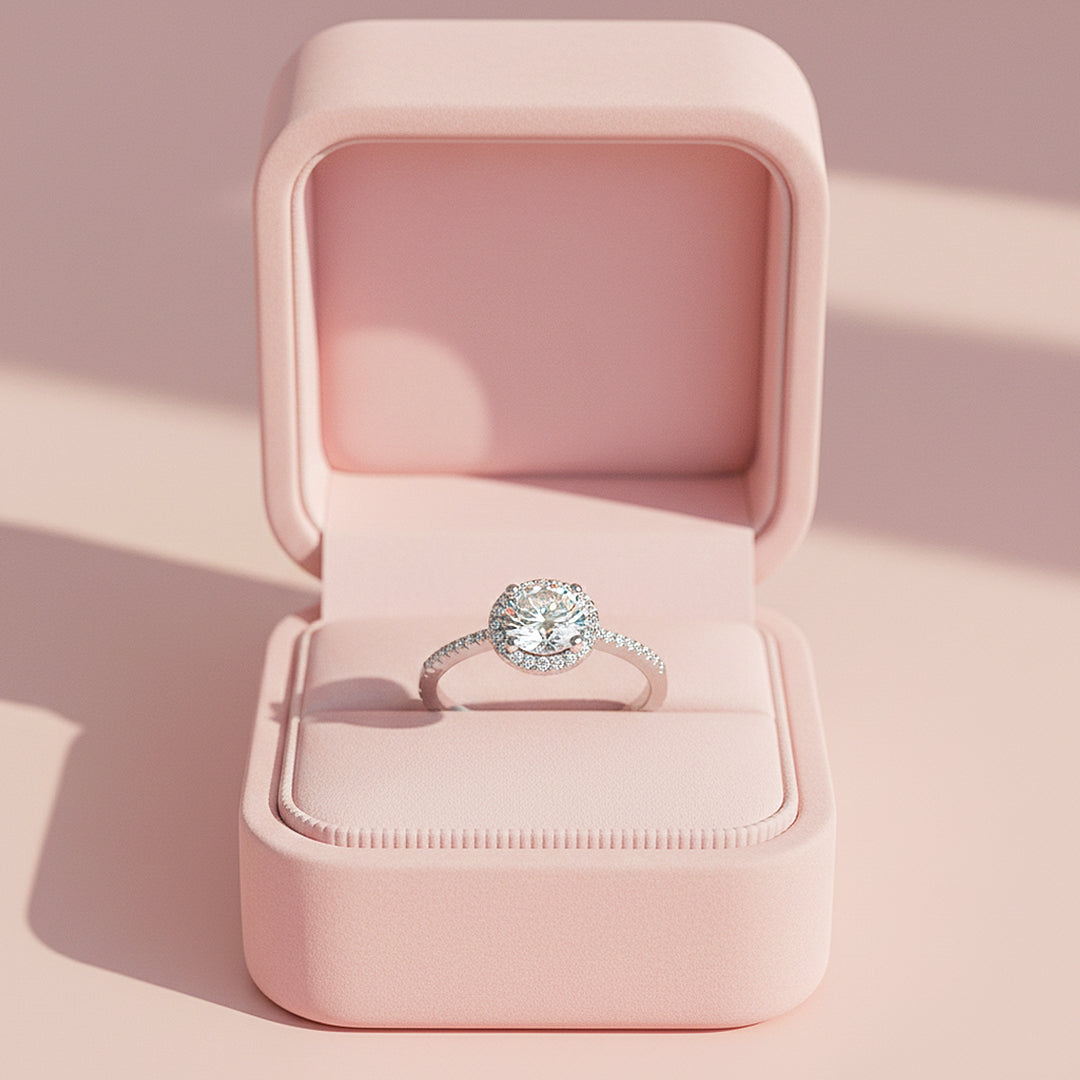 Prm7172: Celestia Halo Solitaire Ring