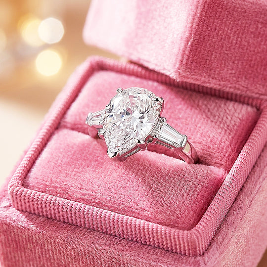 Pear Cut Three-Stone Women Ring | 925 Sterling Silver | PRM7179