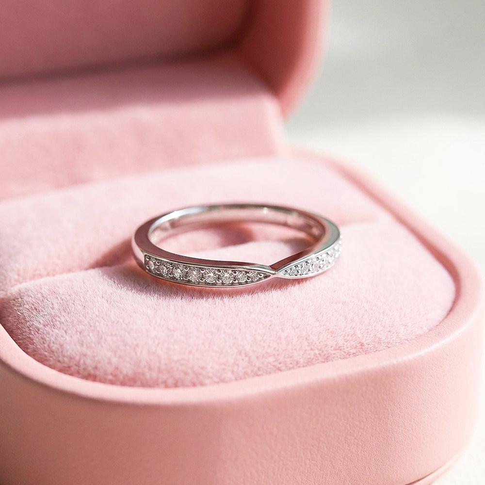 Infinity Moissanite Band Ring | 925 Sterling Silver | PRM7191