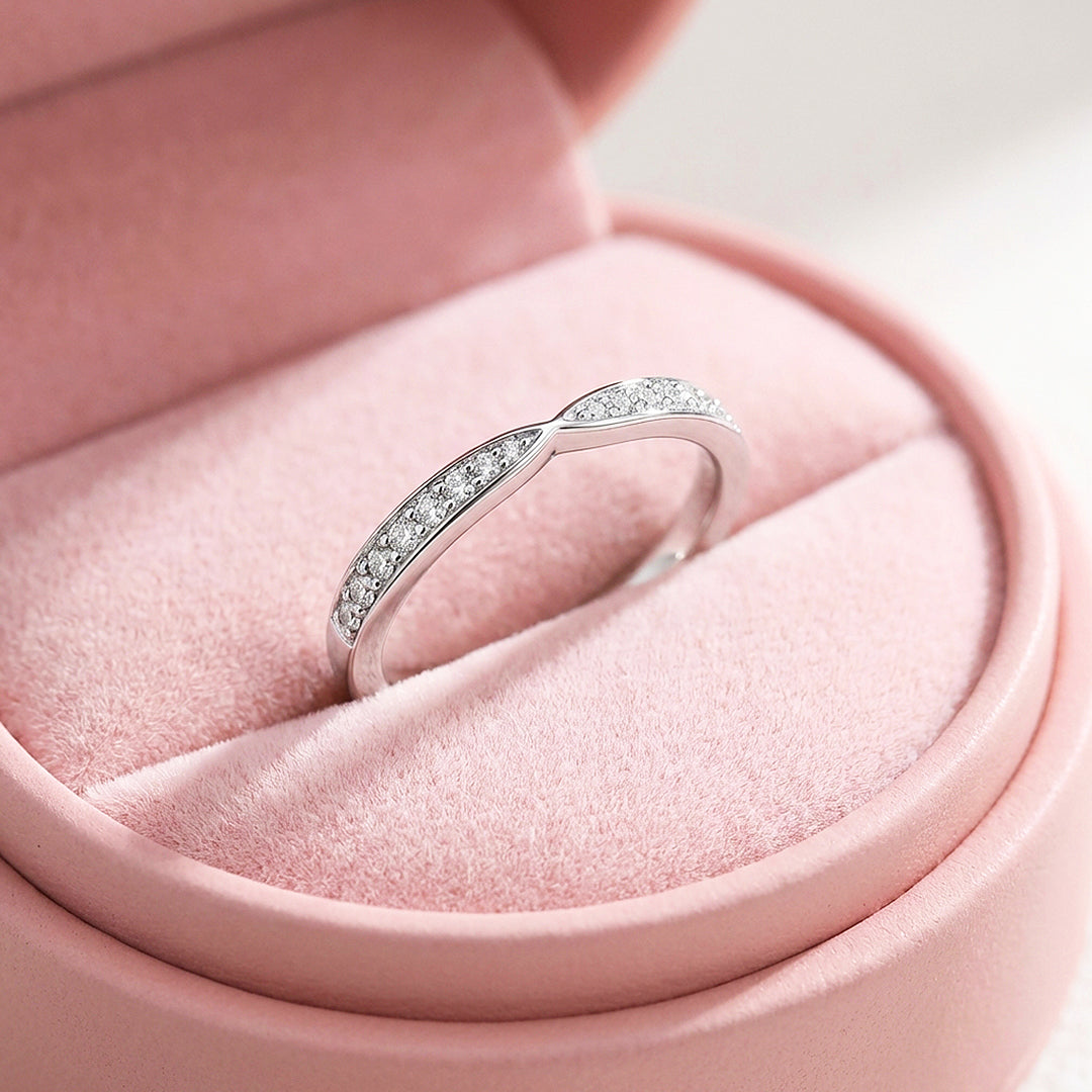 Infinity Moissanite Band Ring | 925 Sterling Silver | PRM7191