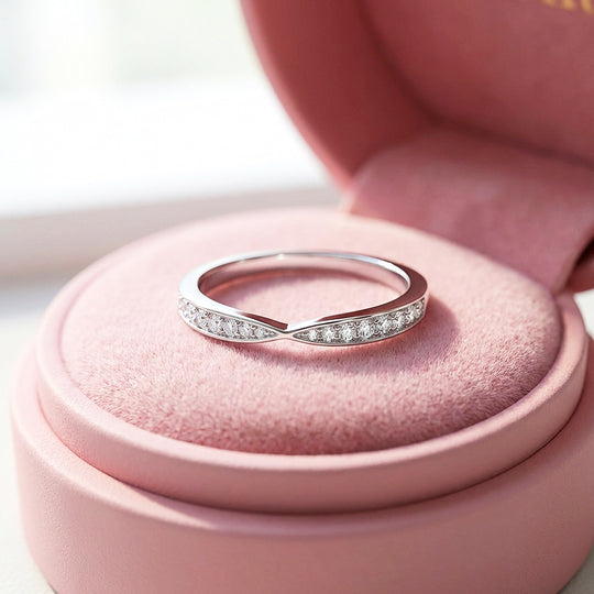 Infinity Moissanite Band Ring | 925 Sterling Silver | PRM7191