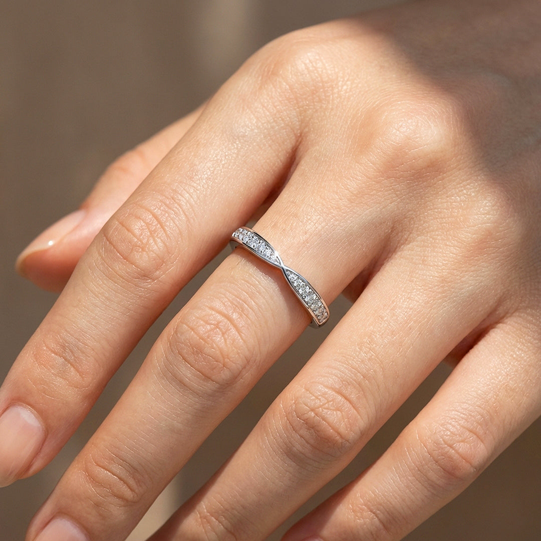 Infinity Moissanite Band Ring | 925 Sterling Silver | PRM7191