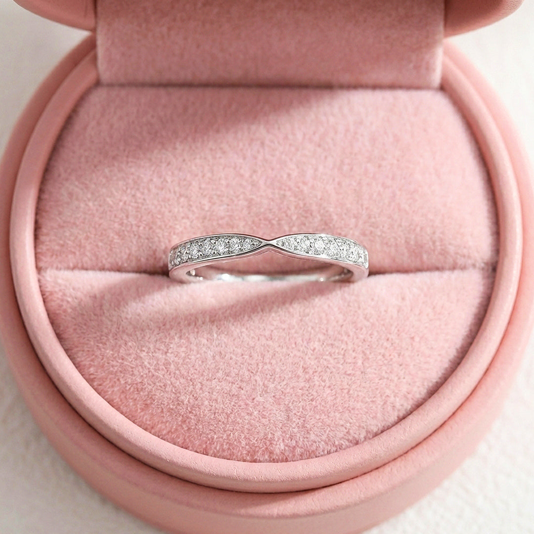 Infinity Moissanite Band Ring | 925 Sterling Silver | PRM7191