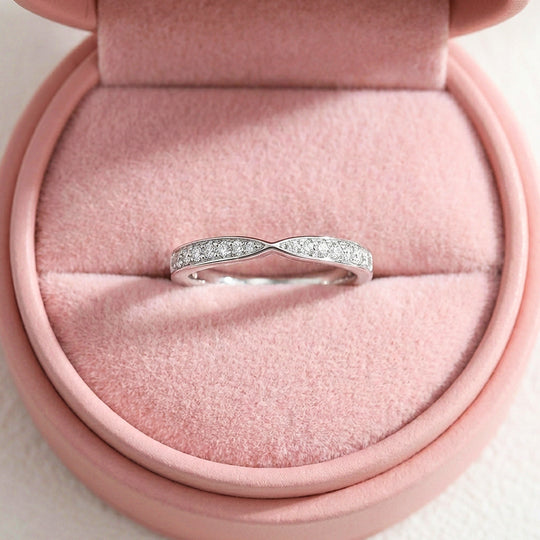 Infinity Moissanite Band Ring | 925 Sterling Silver | PRM7191