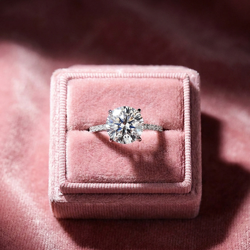 5 Carat Moissanite Engagement Ring | 925 Sterling Silver | PRM7193