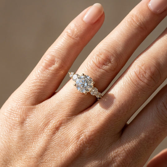 Five-Stone Round Moissanite Ring | 925 Sterling Silver | PRM7227